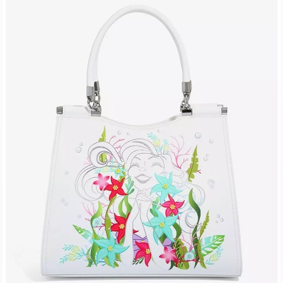 DANIELLE NICOLE DISNEY THE LITTLE MERMAID Ariel HANDBAG, CARDHOLDER & PIN BUNDLE - Picture 2 of 13